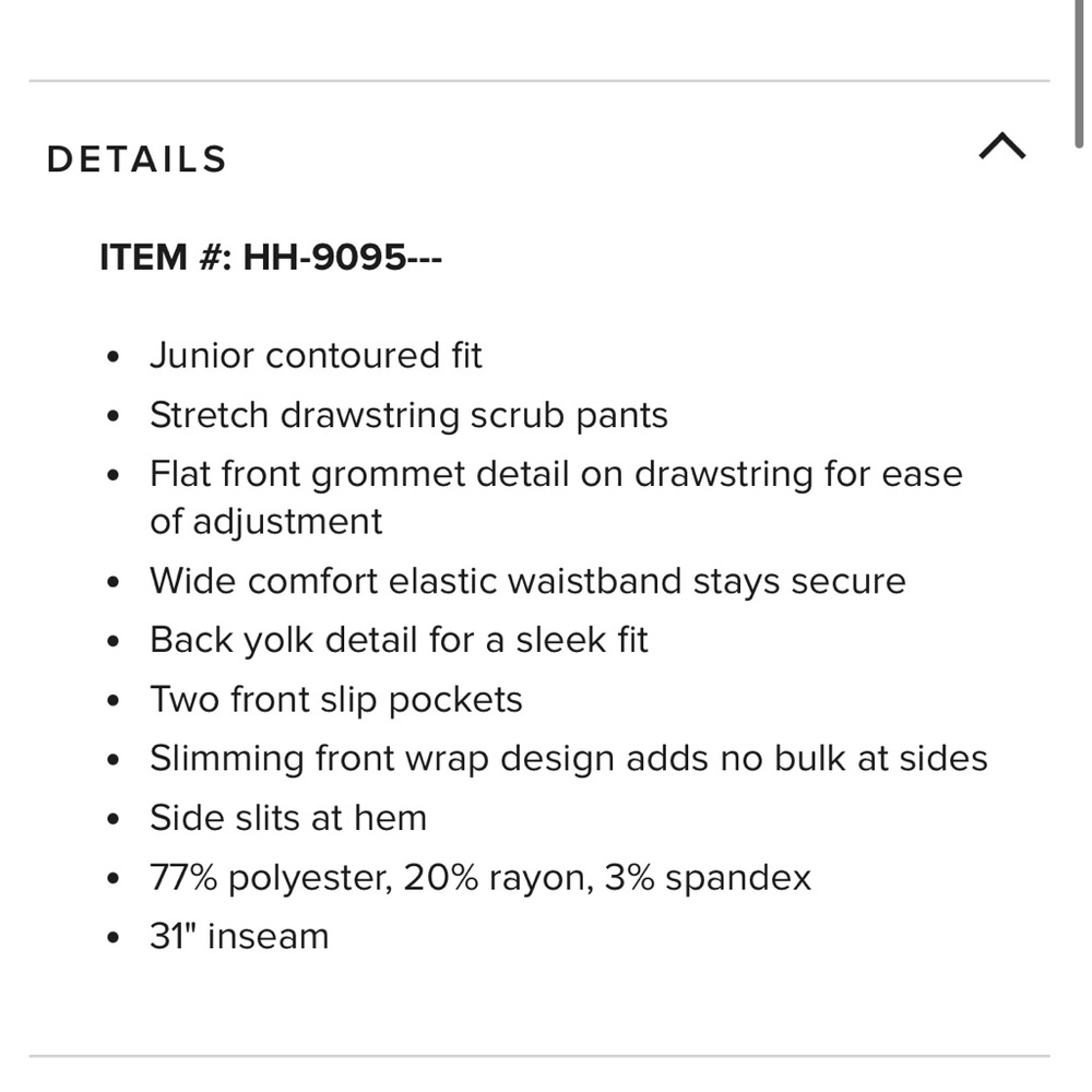 4/$25 Healing hands black scrub pants Taylor LT - Picture 12 of 12